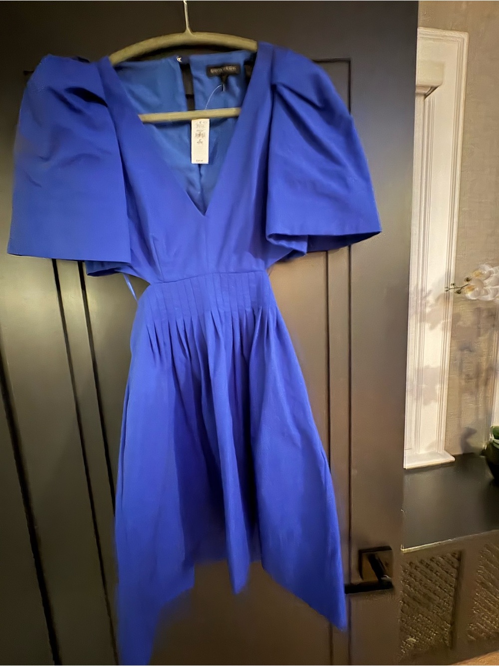 Structured Fit & Flare Blue Dress